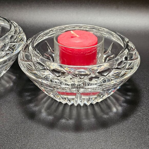 2 Princess House 3 in1 Candle Holders 2" taper dinner candle pillar votive holde - Picture 5 of 11